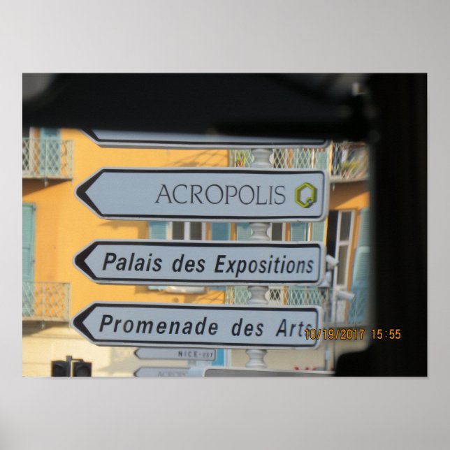 Poster Sinais de rua Veneza Itália (Frente)