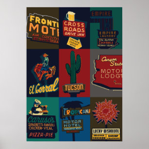 Poster Sinais de Tucson Neon de 28"x20"
