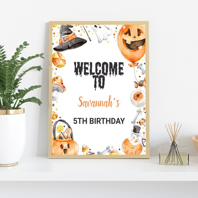 Poster Sinais do Dia das Bruxas ao Ar Exterior (Halloween Outdoor Signs)