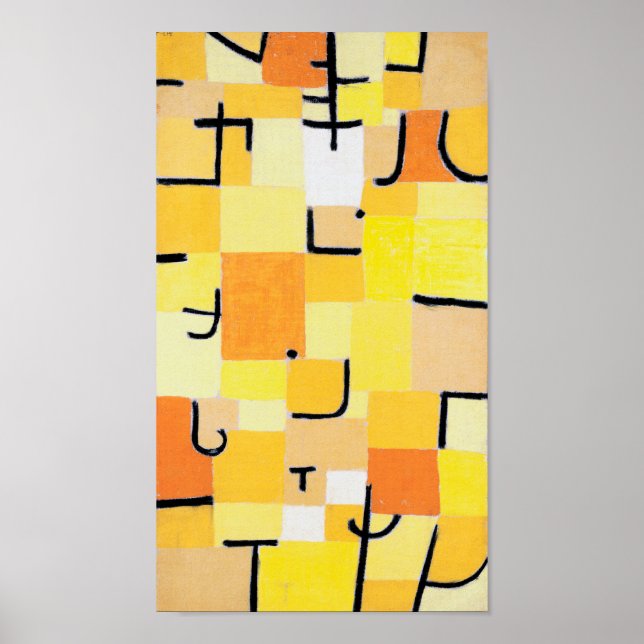 Poster Sinais em amarelo, Paul Klee (Frente)