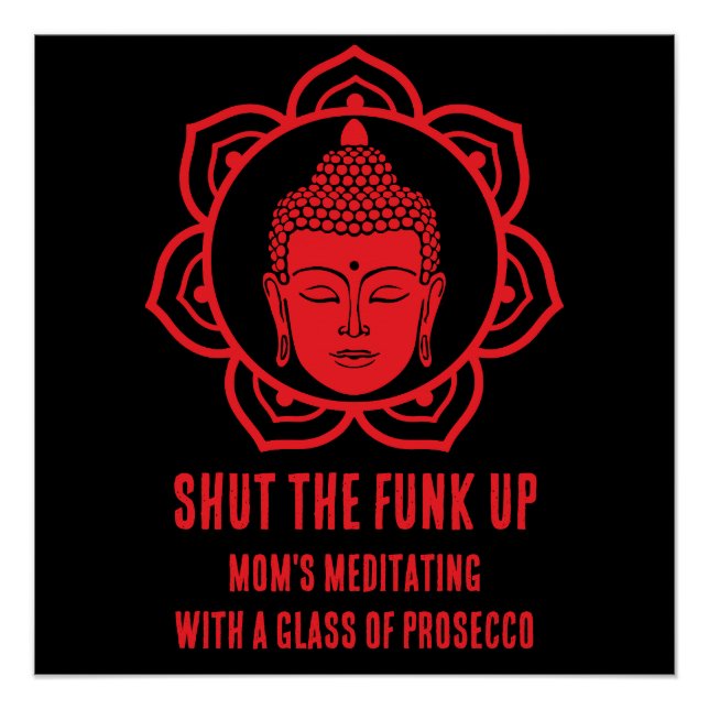 Pôster sinais engraçados de meditação (Frente)