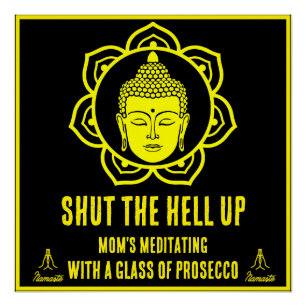 Pôster Sinais engraçados de meditação da mamãe