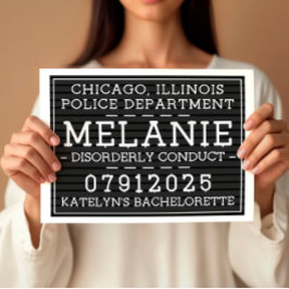 Poster Sinais Personalizados de Tampão, Festa de aniversá