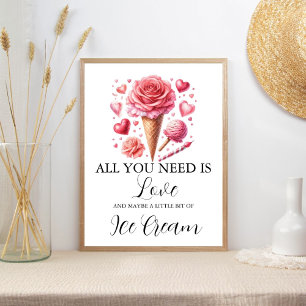 Poster Sinais rosa cor-de-rosa para Bar moderno
