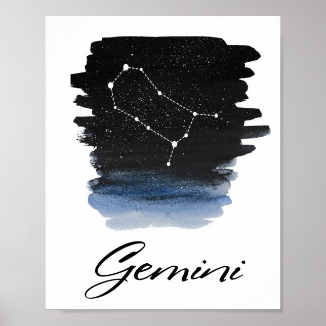 Poster Sinal astrológico Gemini (Frente)