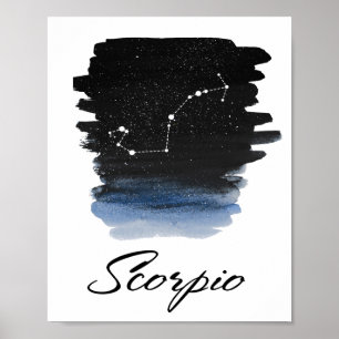 Poster Sinal astrológico Scorpio