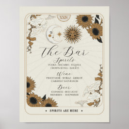 Poster Sinal bar Tarot Sinal Recepção de casamento Hallow