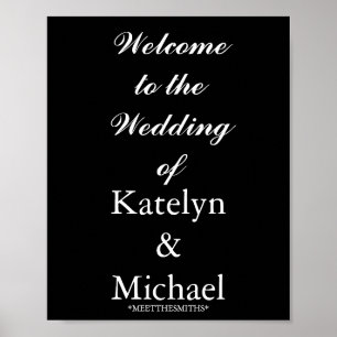Poster Sinal bem-vindo Wedding do partido