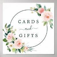 Sinal Blush Pink Bloom Wedds Cards & Gifts