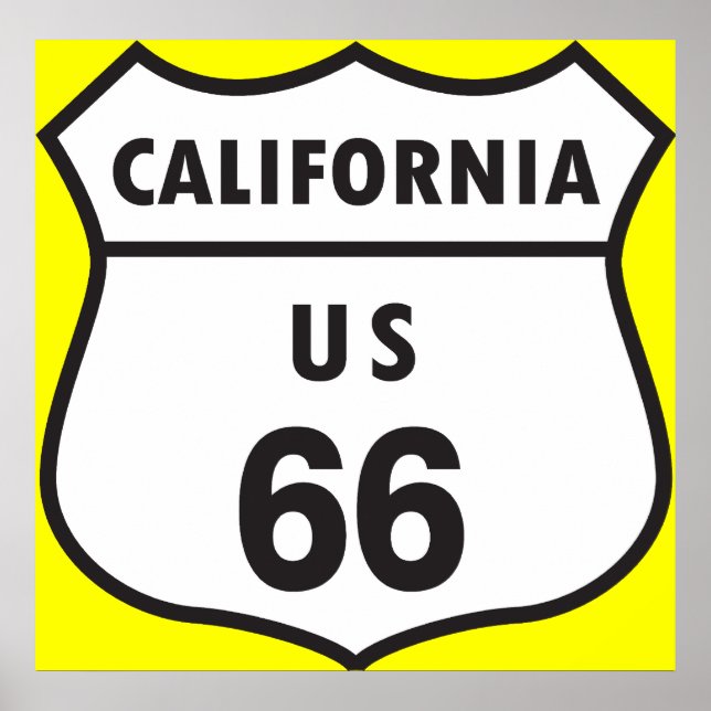 Pôster Sinal California US 66 (Frente)