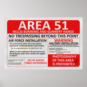 Poster Sinal da área 51