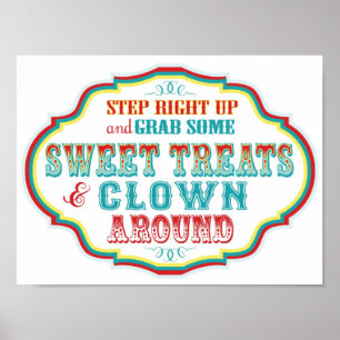 Poster Sinal da cabine dos doces para o aniversário BL d