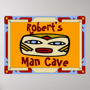 Pôster Sinal da caverna do homem (edite o nome)