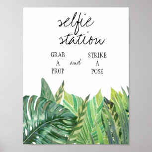 Poster Sinal da estação de Selfie - casamento das