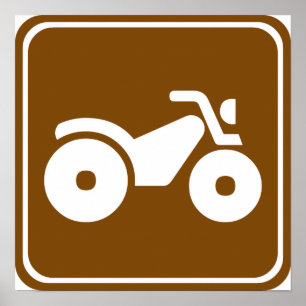 Poster Sinal da estrada de ATV
