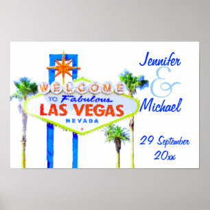 Poster Sinal da festa de casamento de Las Vegas