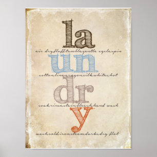 Pôster Sinal da lavandaria