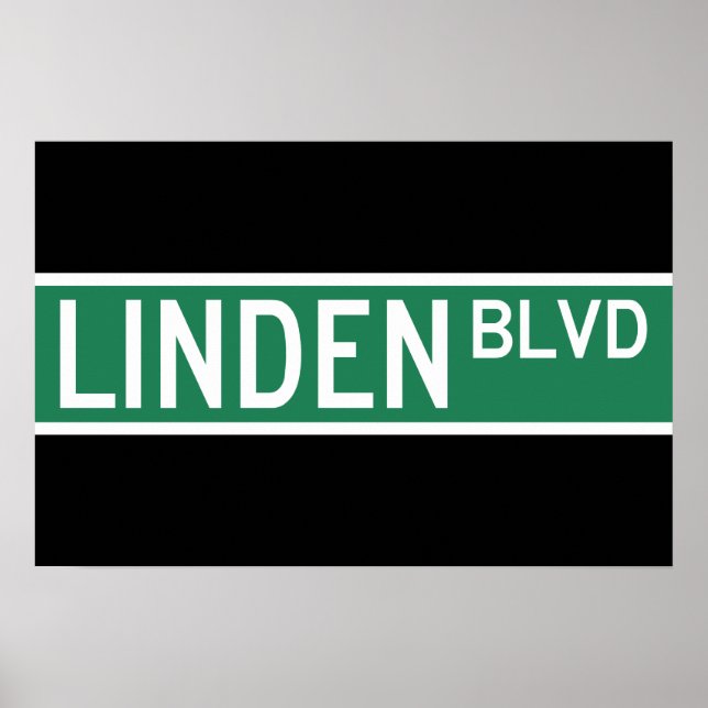Poster Sinal da Linden Boulevard (Frente)