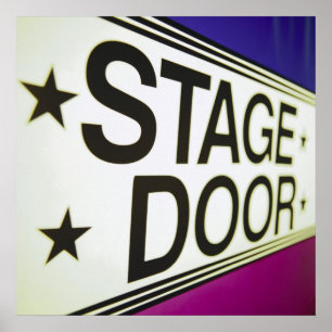 Pôster Sinal da porta de palco do teatro