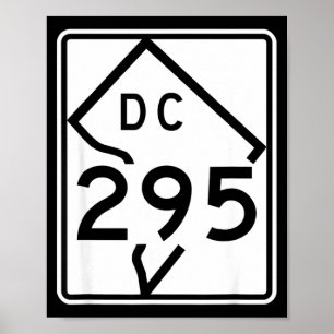 Poster Sinal da Rodovia 295 do Distrito de Columbia Dc-29
