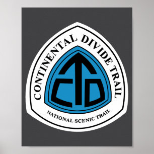 Poster Sinal da Trilha da Divisa Continental EUA