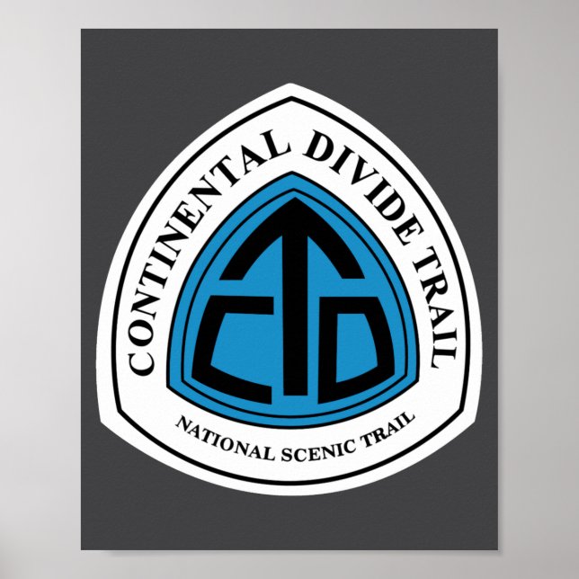 Poster Sinal da Trilha da Divisa Continental EUA  (Frente)