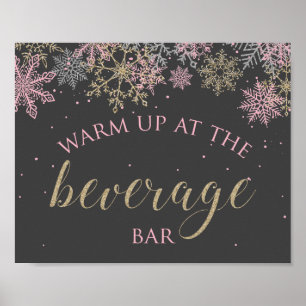 Poster Sinal das Bebidas Holandesas do inverno
