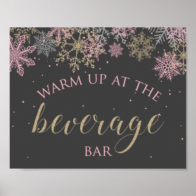 Poster Sinal das Bebidas Holandesas do inverno (Frente)