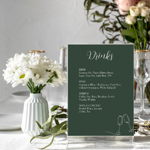 Poster Sinal das Bebidas Simples de Enxertia Verde e Bran
