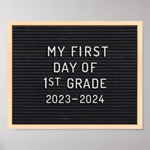 Poster Sinal de 1º dia da rua Primeiro dia da escola