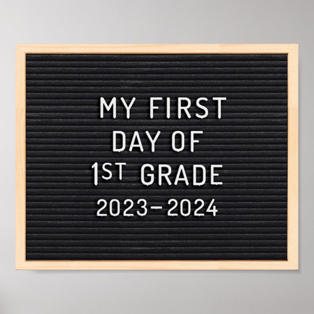 Poster Sinal de 1º dia da rua Primeiro dia da escola (Frente)