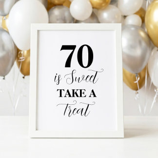 Poster Sinal de 70 é Doce, Pegue um Agrado