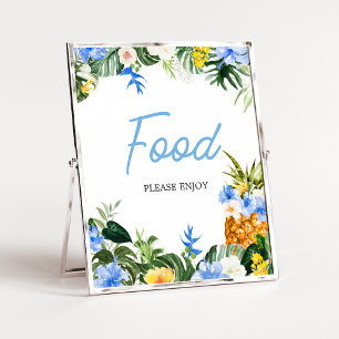 Poster Sinal de Alimentação para Chás de Bebê de Abacaxi