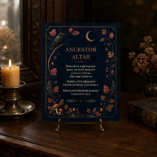 Poster Sinal de Altar de Ancestrais Vitoriano Personaliza