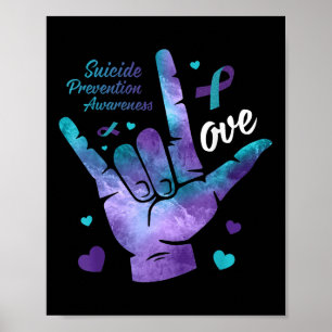 Poster Sinal de Amor Chá & Impedir Suicídio De Fita R