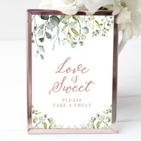 Sinal de Amor Doce com Eucalipto Verde Adorável