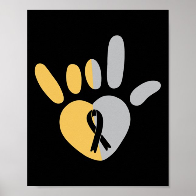 Poster Sinal de Amor Linguagem Americana de Sinais Surdos (Frente)