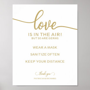 Poster Sinal de Amor no Ar Mas Germes Também Estão
