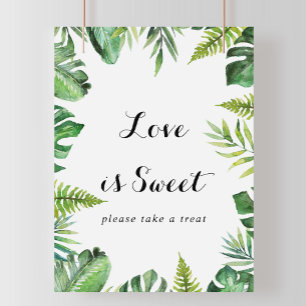 Poster Sinal de Amor Verdejante Tropical Destino é Doce