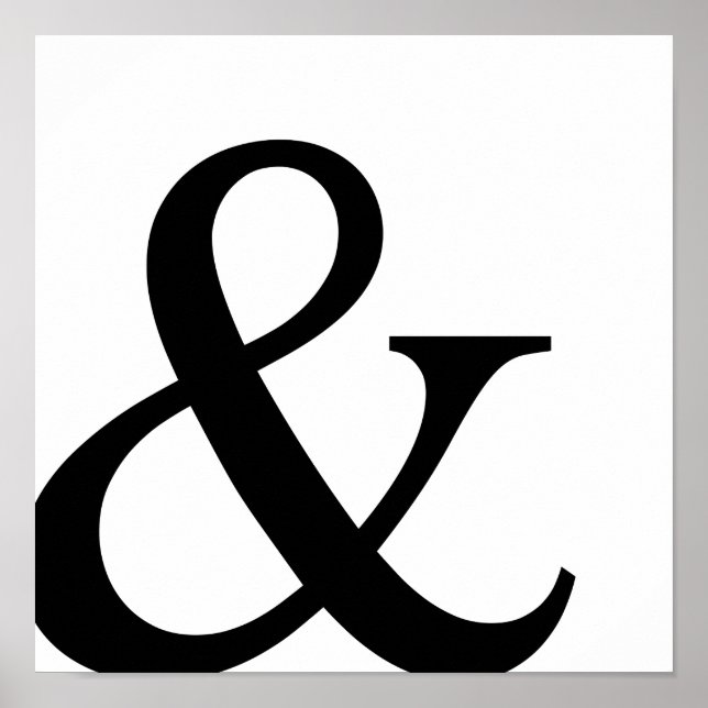 Poster Sinal de Ampersand e sinal (Frente)