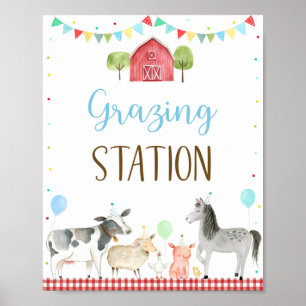 Poster Sinal de Aniversário da Estação de Fazenda