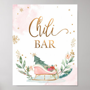 Poster Sinal de Aniversário da Garota de inverno com Comi
