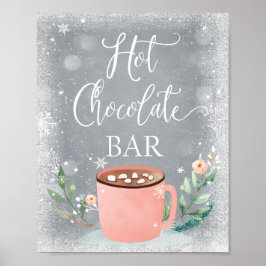 Poster Sinal de aniversário de Bar de chocolate quente ca