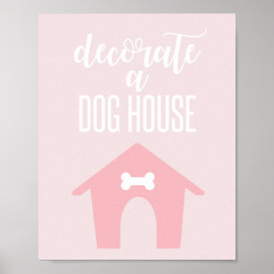 Poster Sinal de aniversário de cachorrinho Decore uma cas