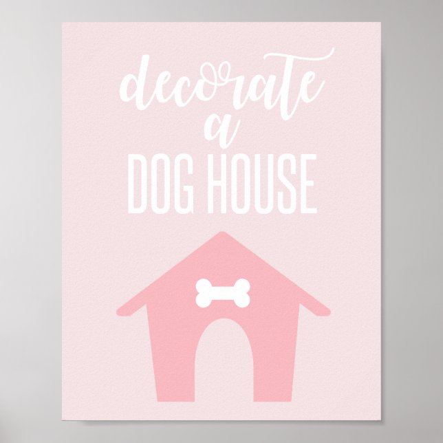 Poster Sinal de aniversário de cachorrinho Decore uma cas (Frente)