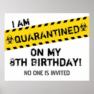 Poster Sinal de Aniversário em Quarentena
