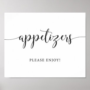 Poster Sinal de Apelidos de Buffet de Comida de Casamento