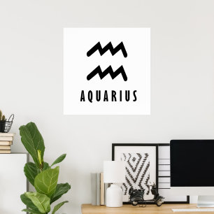 Poster sinal de Aquarius Zodiac