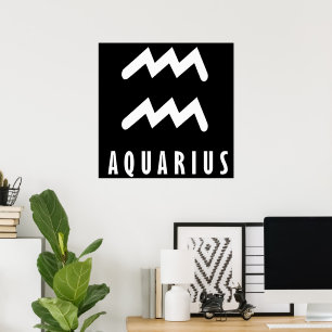Poster sinal de Aquarius Zodiac