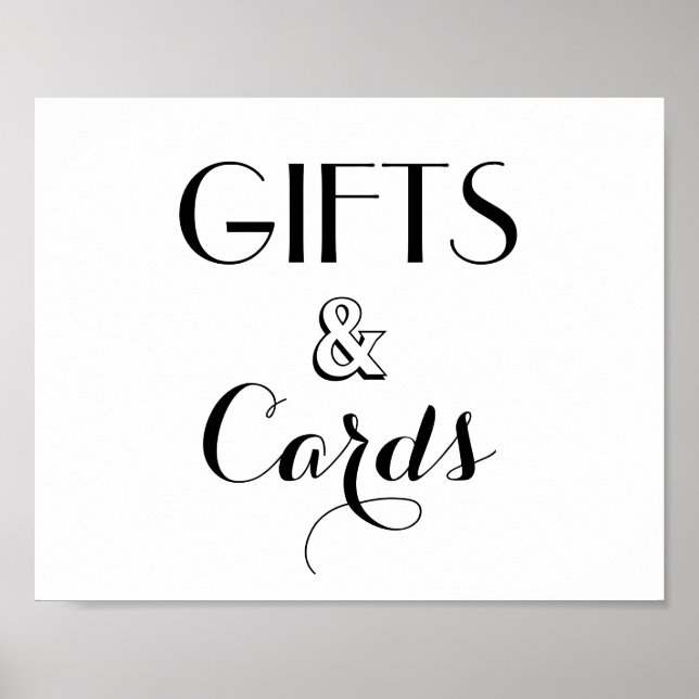 Pôster Sinal De Arranjo De Presentes E Cartões (Frente)
